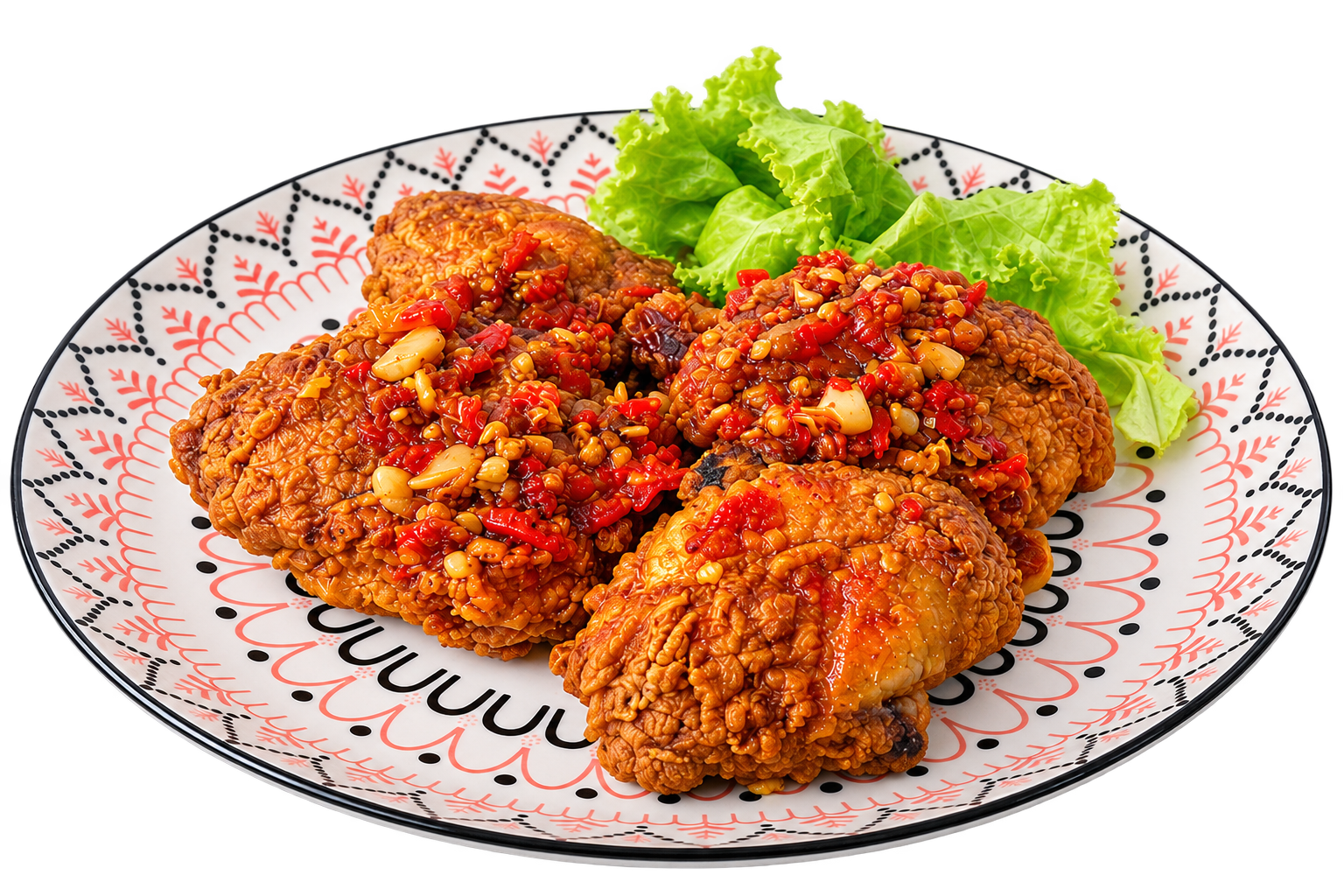 ayam goreng dengan sambal cilacili